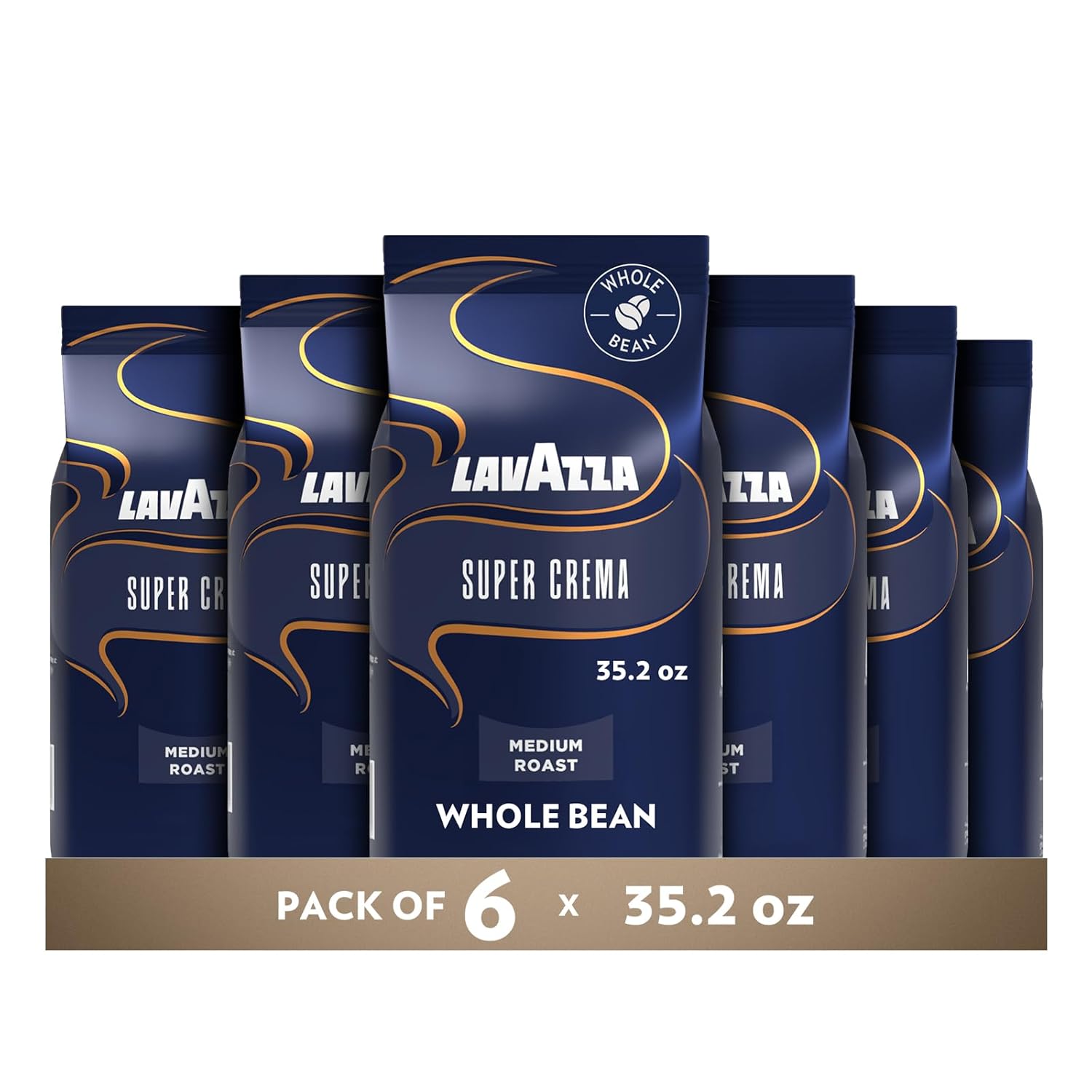 Lavazza-Super-Crema-Whole-Bean-Coffee,-Medium-Espresso-Roast,-Arabica-and-Robusta-Blend,-2802