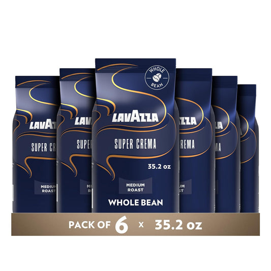 Lavazza-Super-Crema-Whole-Bean-Coffee,-Medium-Espresso-Roast,-Arabica-and-Robusta-Blend,-2802