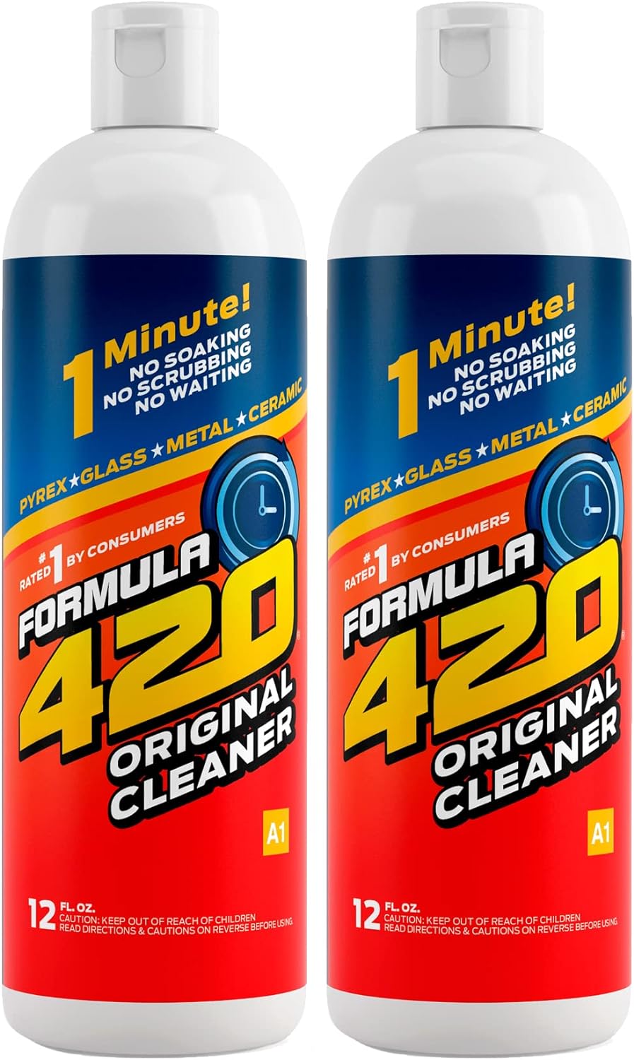 Formula-420-Cleaner---Glass,-Metal-and-Ceramic---12-Oz.-Bottles.-2-Pack---1349