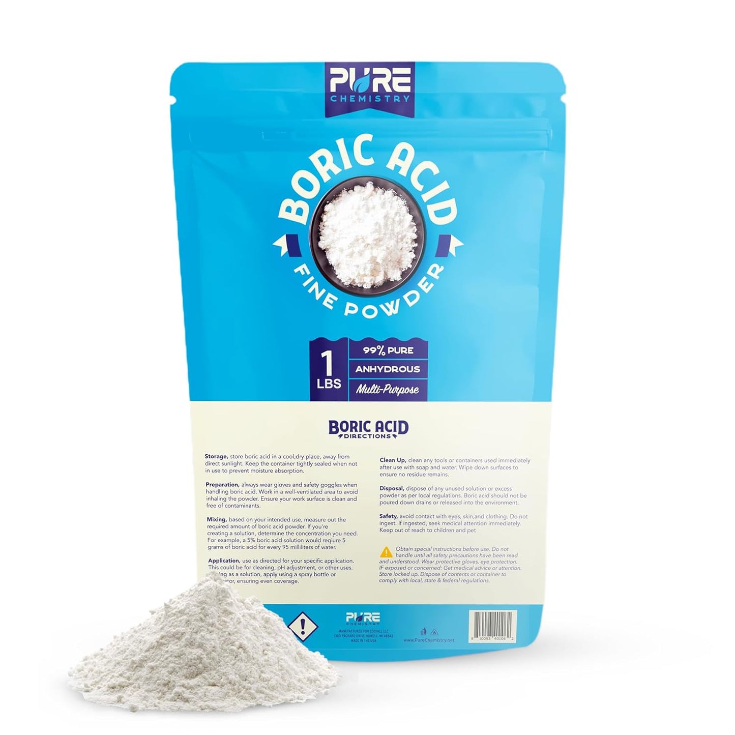 Ecoxall-Bulk-Boric-Acid-Fine-Powder,-0.999-Pure,-Laundry-Stain-Remover-and-Deodorizer,-Kitchen,-Household,-832
