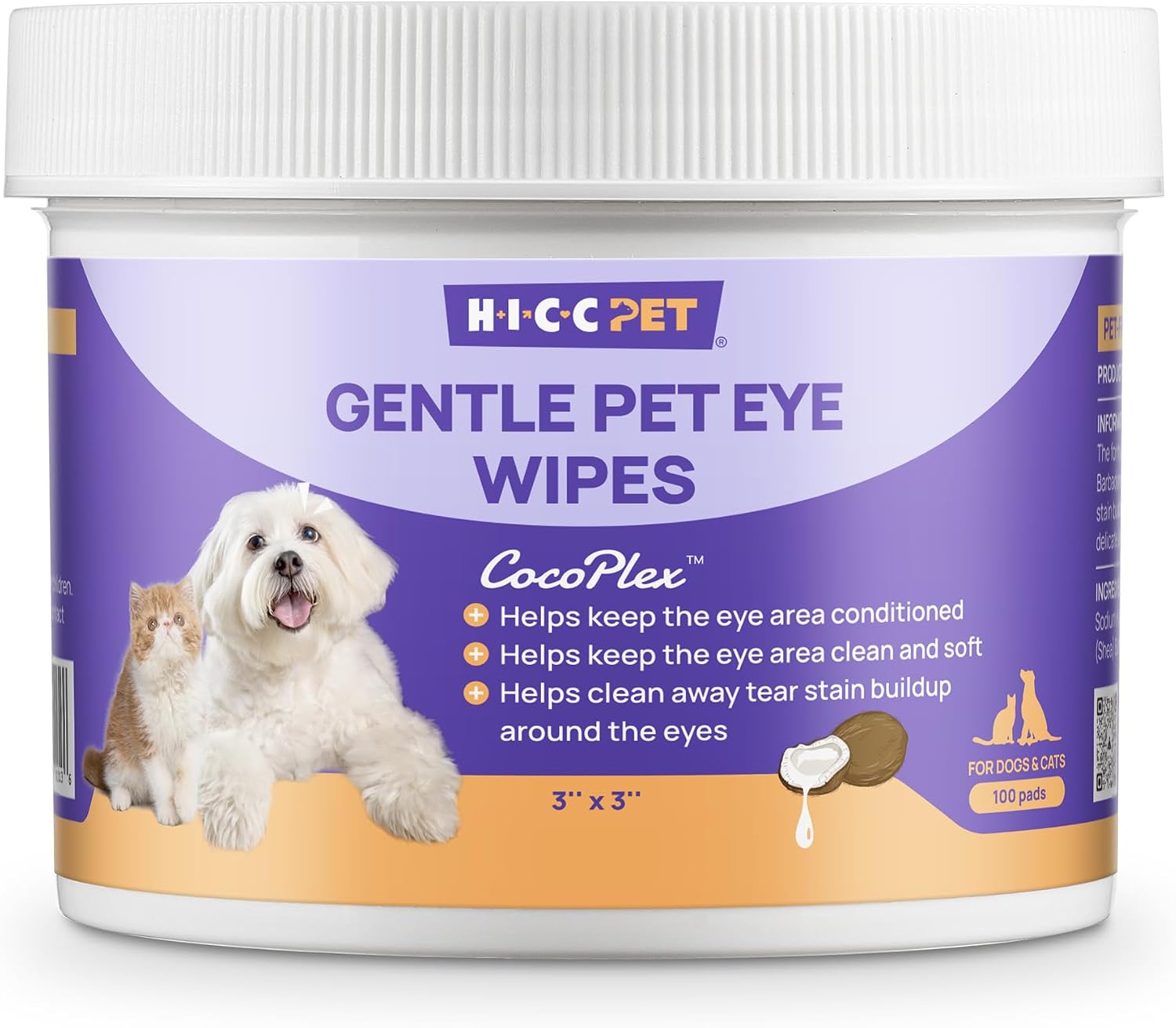 HICC-PET-Eye-Area-&-Face-Wipes-for-Dogs-&-Cats,-100-Count-|-1673