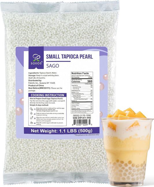 Soeos-Small-Tapioca-Pearls-for-Asian-Desserts,-Bubble-Tea,-and-Puddings,-Quick-Cooking-Ball,-Gluten-Free,1-2290