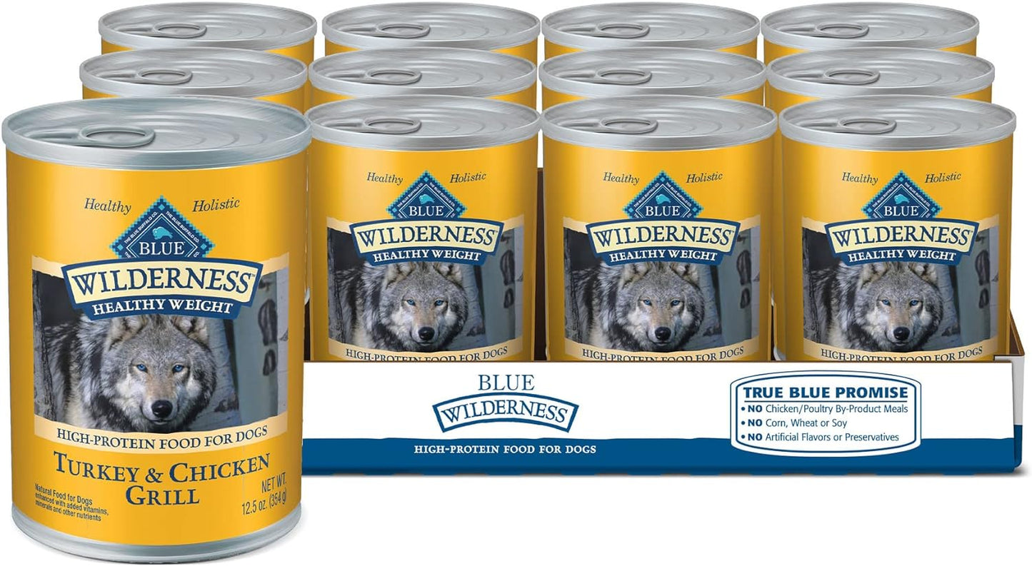 Blue-Buffalo-Wilderness-Adult-Wet-Dog-Food,-Healthy-Weight,-High-Protein-and-Grain-Free,-Turkey-1703