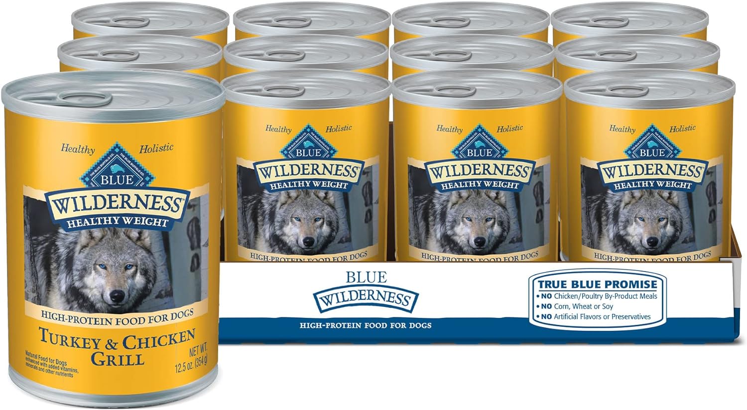 Blue-Buffalo-Wilderness-Adult-Wet-Dog-Food,-Healthy-Weight,-High-Protein-and-Grain-Free,-Turkey-1703