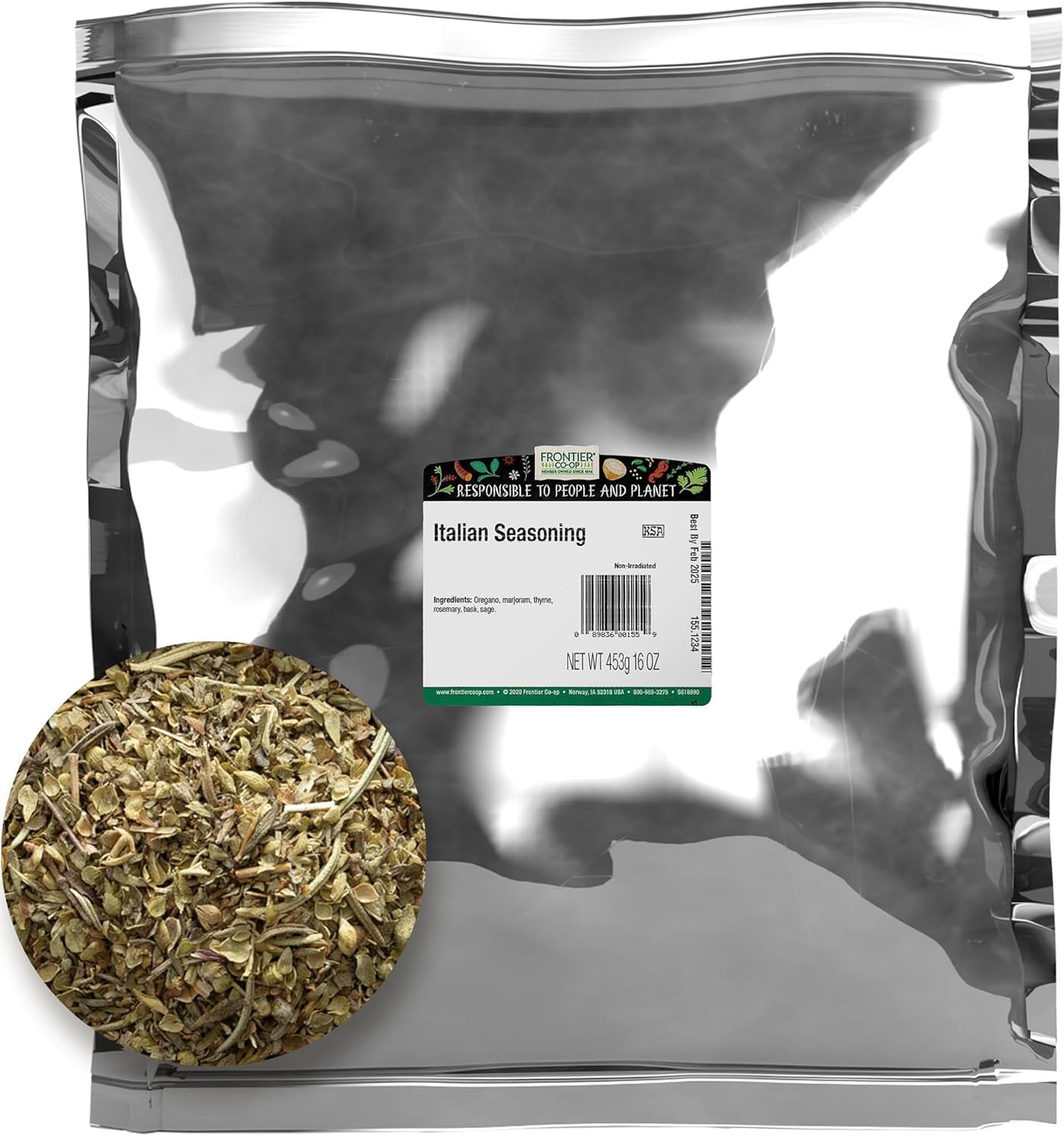 Frontier-Co-op-Condimento-italiano-1lb---Orégano-seco-a-granel,-romero,-1310