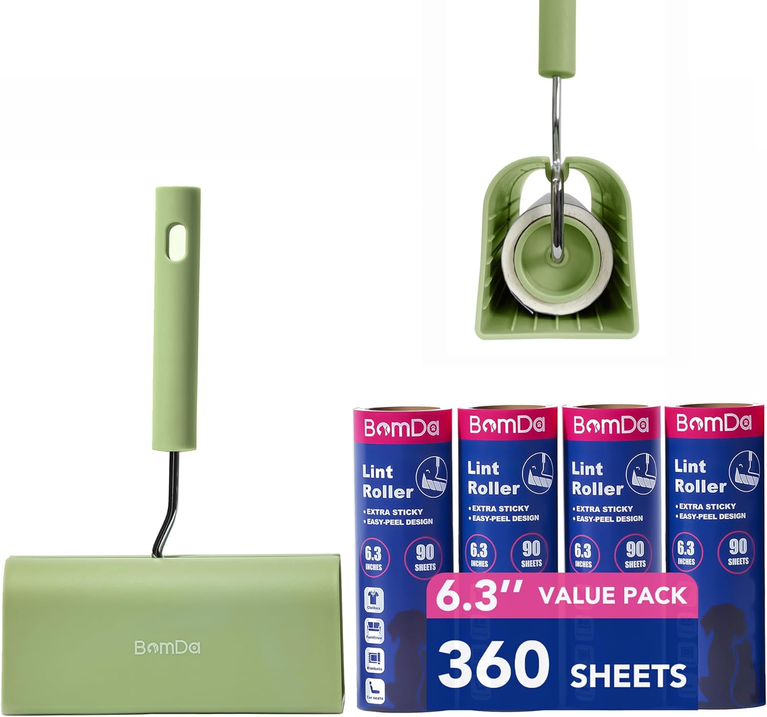 Extra-Sticky-Large-Surface-Lint-Roller,-6.3''-Giant-Lint-Roller-3148