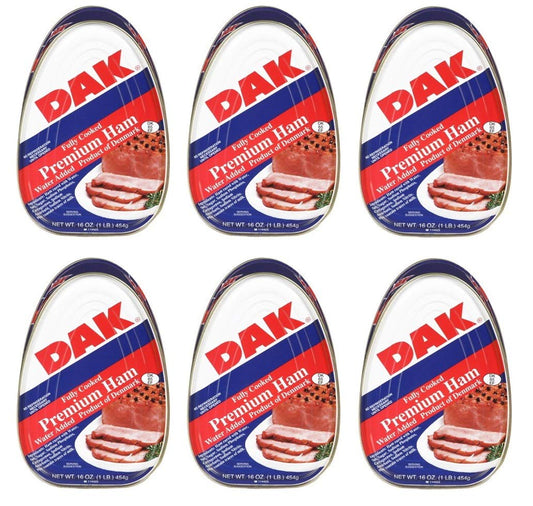 DAK-Jamón-premium,-totalmente-cocido,-16-onzas-(paquete-de-6)-------991