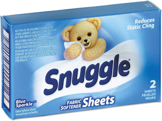 Snuggle-VEN-2979929-Original-Blue-Sparkle-Dryer-Sheets-(2-Piece/Box,-100-Boxes/Carton)---730