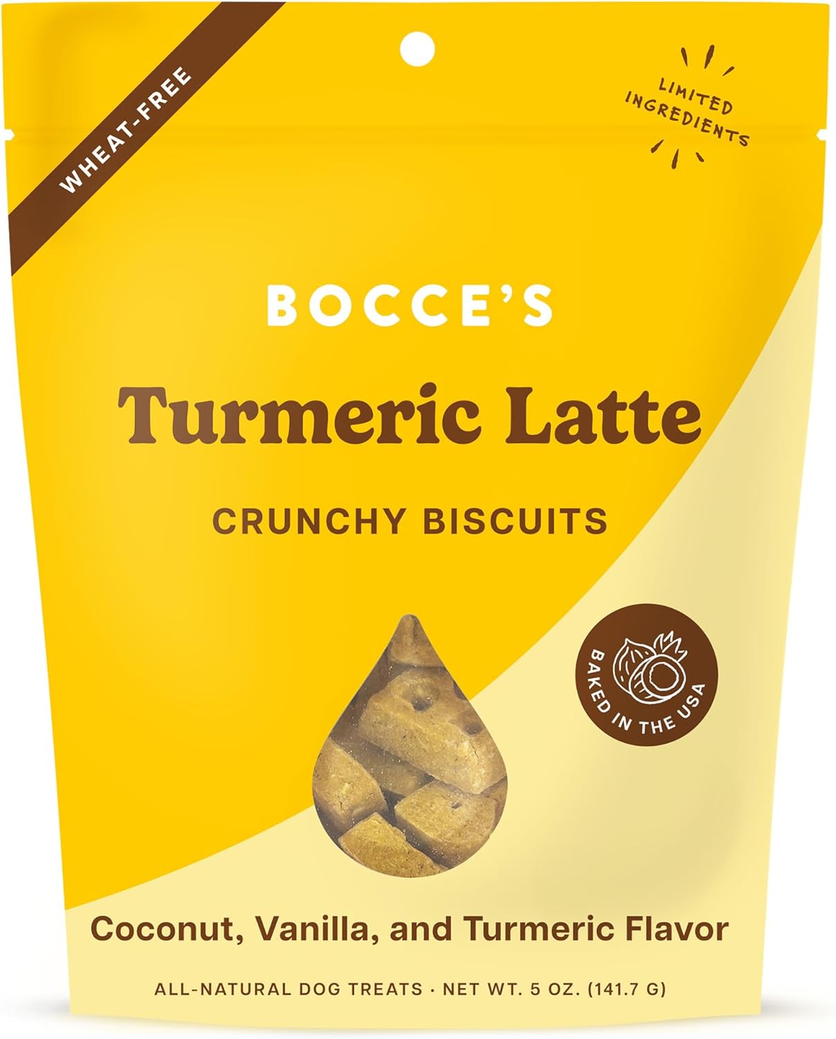 Bocce's-Bakery-Oven-Baked-Turmeric-Latte-Treats-for-Dogs,-Wheat-Free-Everyday-Treats,-2210