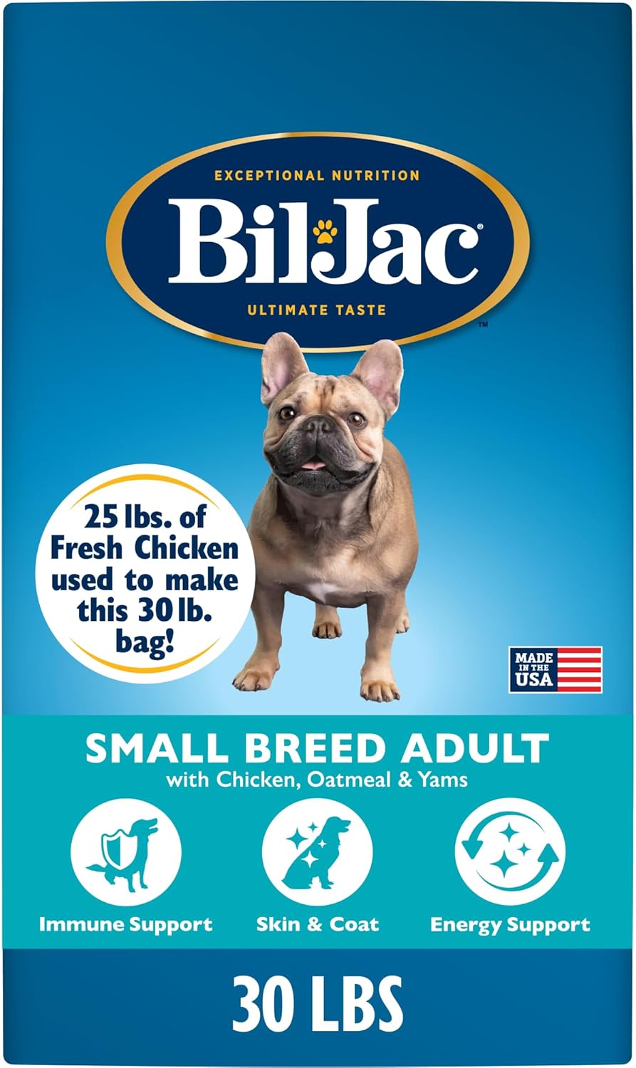 Bil-Jac-Small-Breed-Adult-Dry-Dog-Food,-Chicken,-Oatmeal-&-Yams-Recipe,-30-1263