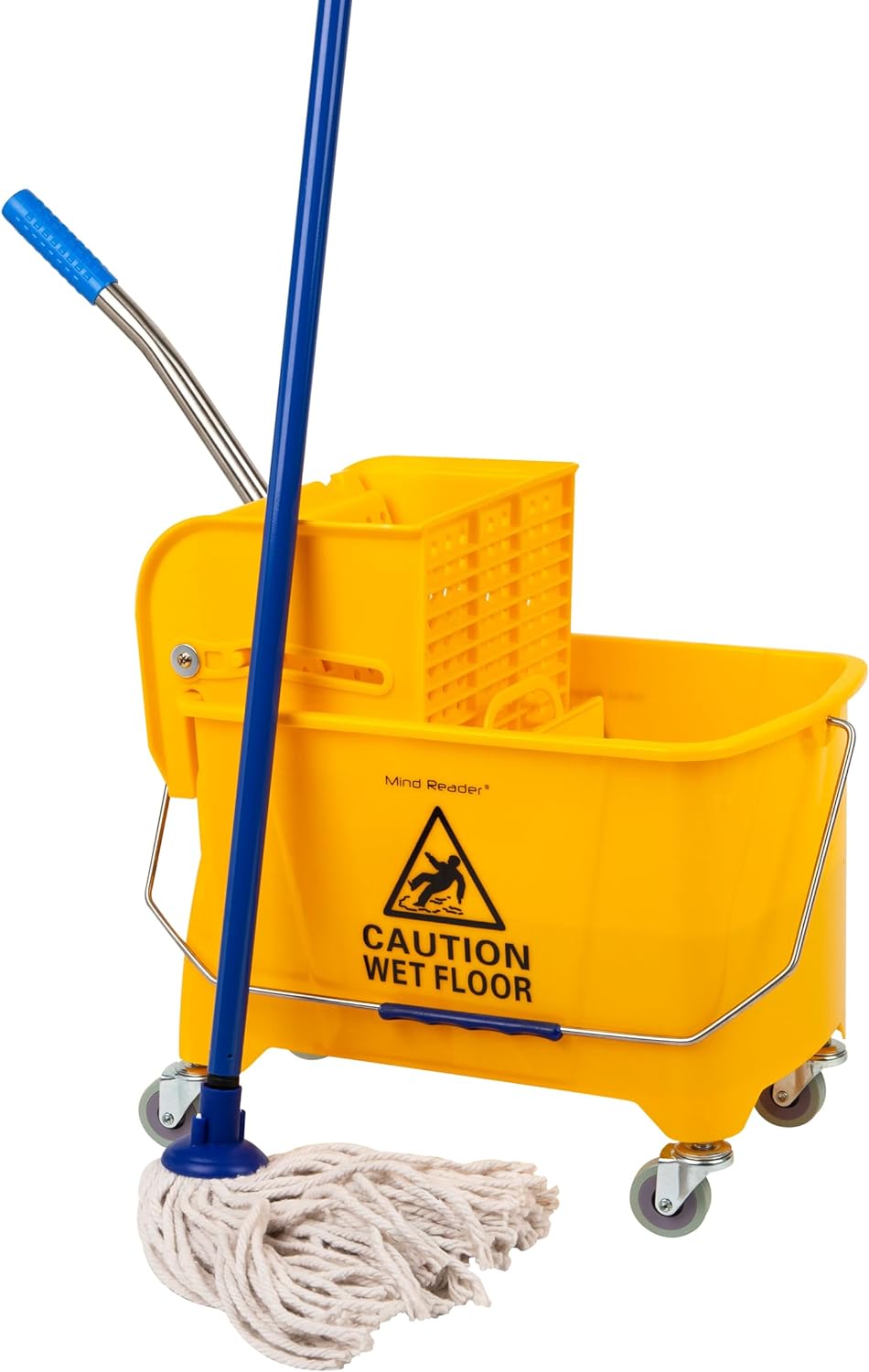 Mind-Reader-Mop-Bucket-with-Wringer,-22-Qt-(5.5-Gallon),-4825