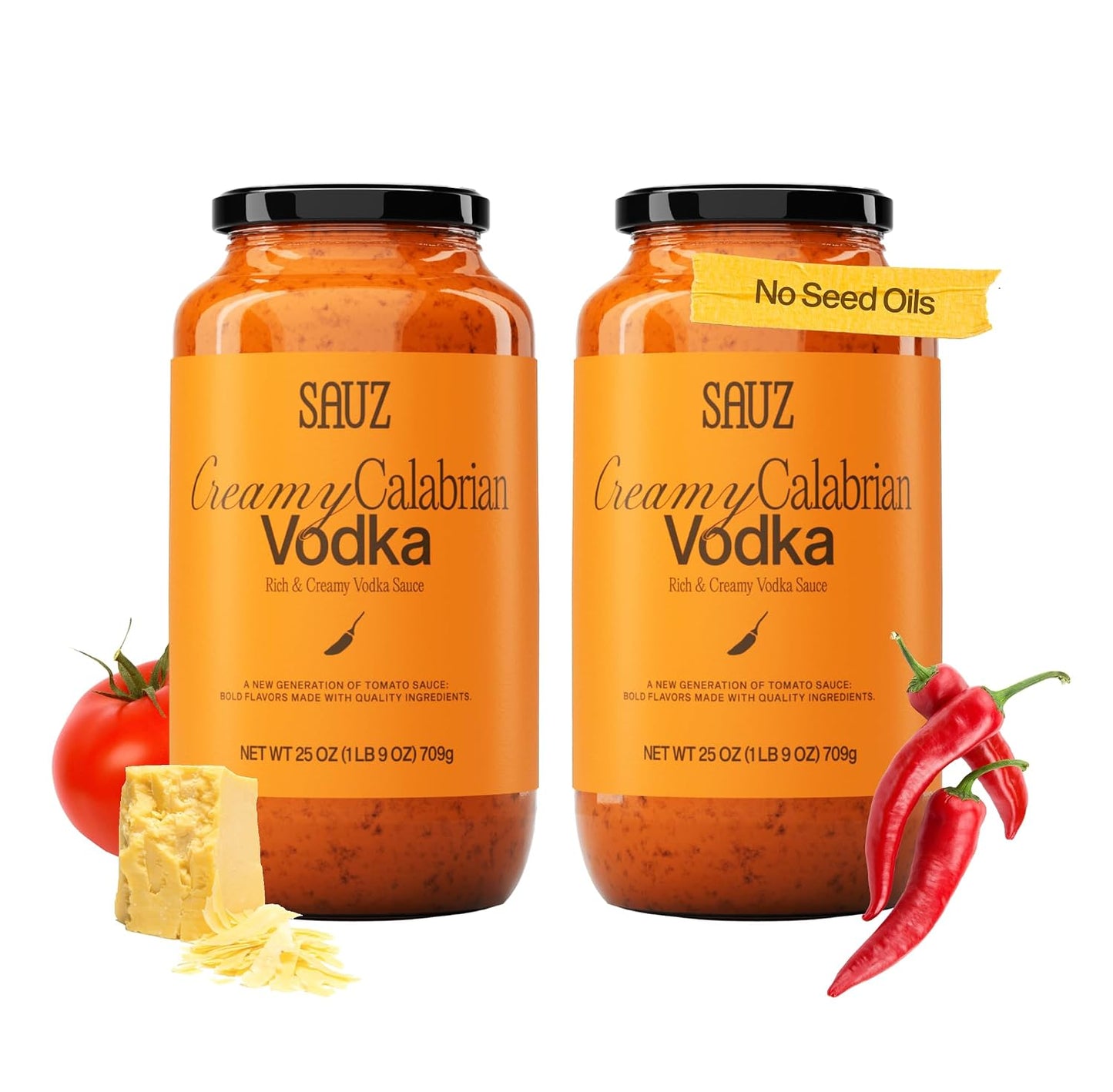 Sauz-Creamy-Calabrian-Vodka-Sauce,-No-Seed-Oils,-25-oz-Jars,-2-659