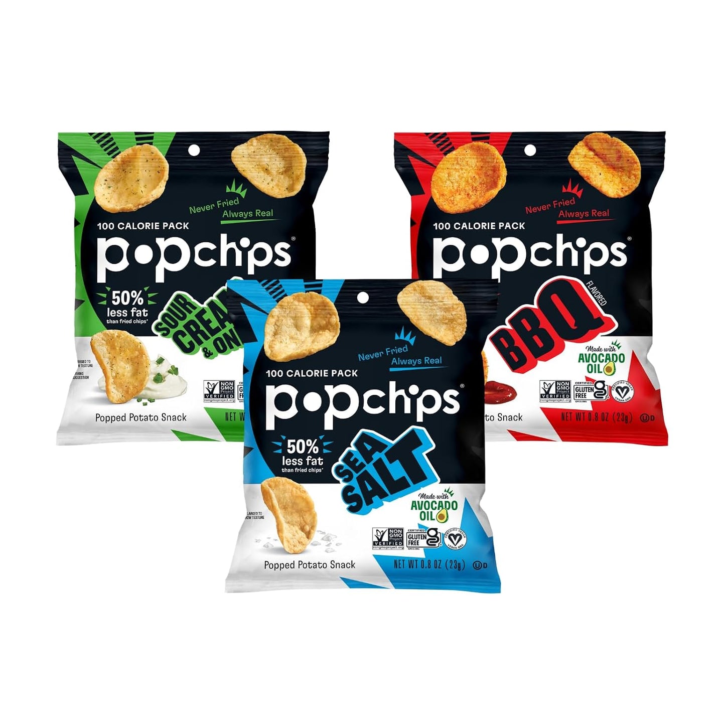 Popchips-Potato-Chips-Variety-Pack,-Sea-Salt,-BBQ,-Sour-Cream-&--Onion,-12ct-Single-0.8oz-462