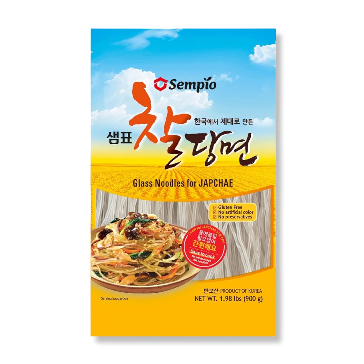 SEMPIO-Fideos-de-vidrio,-Dangmyun,-sin-gluten,-fideos-de-batata,--ideal-333