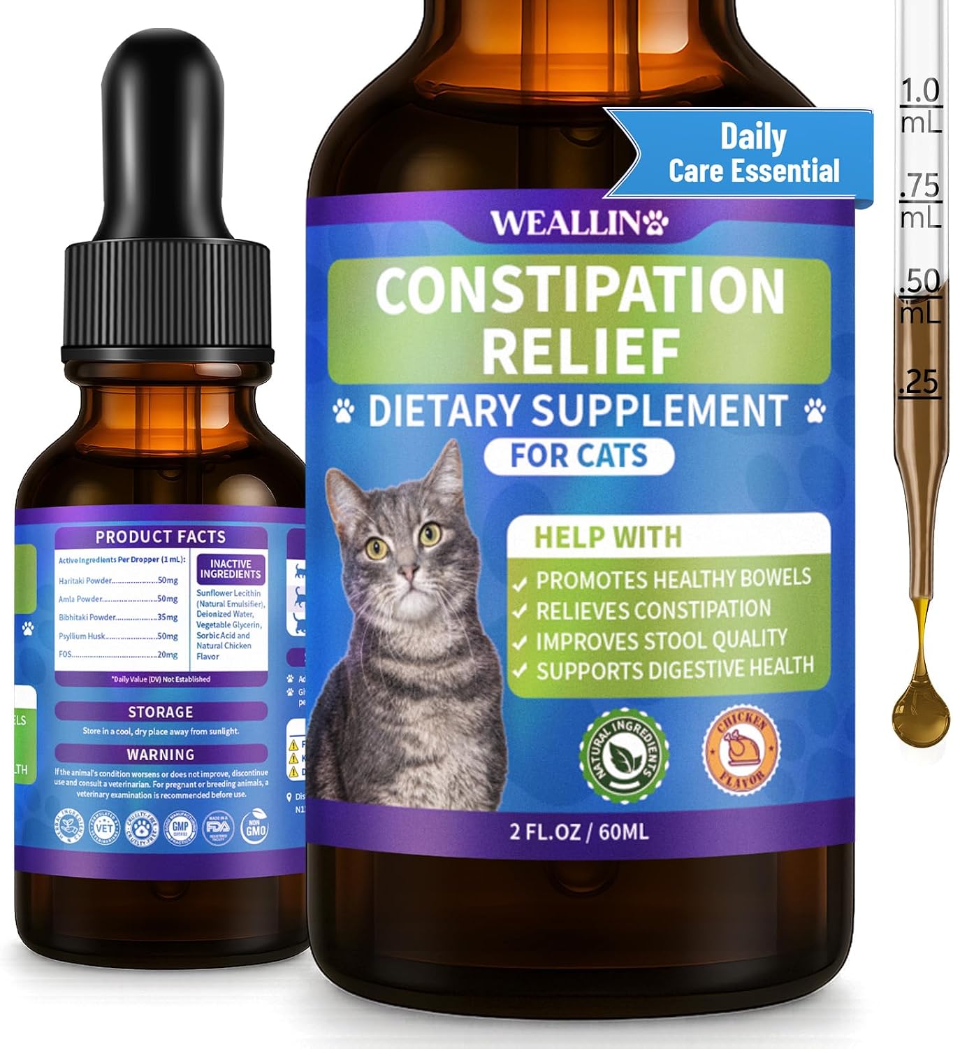Cat-Constipation-Relief,-Promotes-Digestive-Chicken-Flavor-Health-60-ml-|-Cat-Constipation-1328