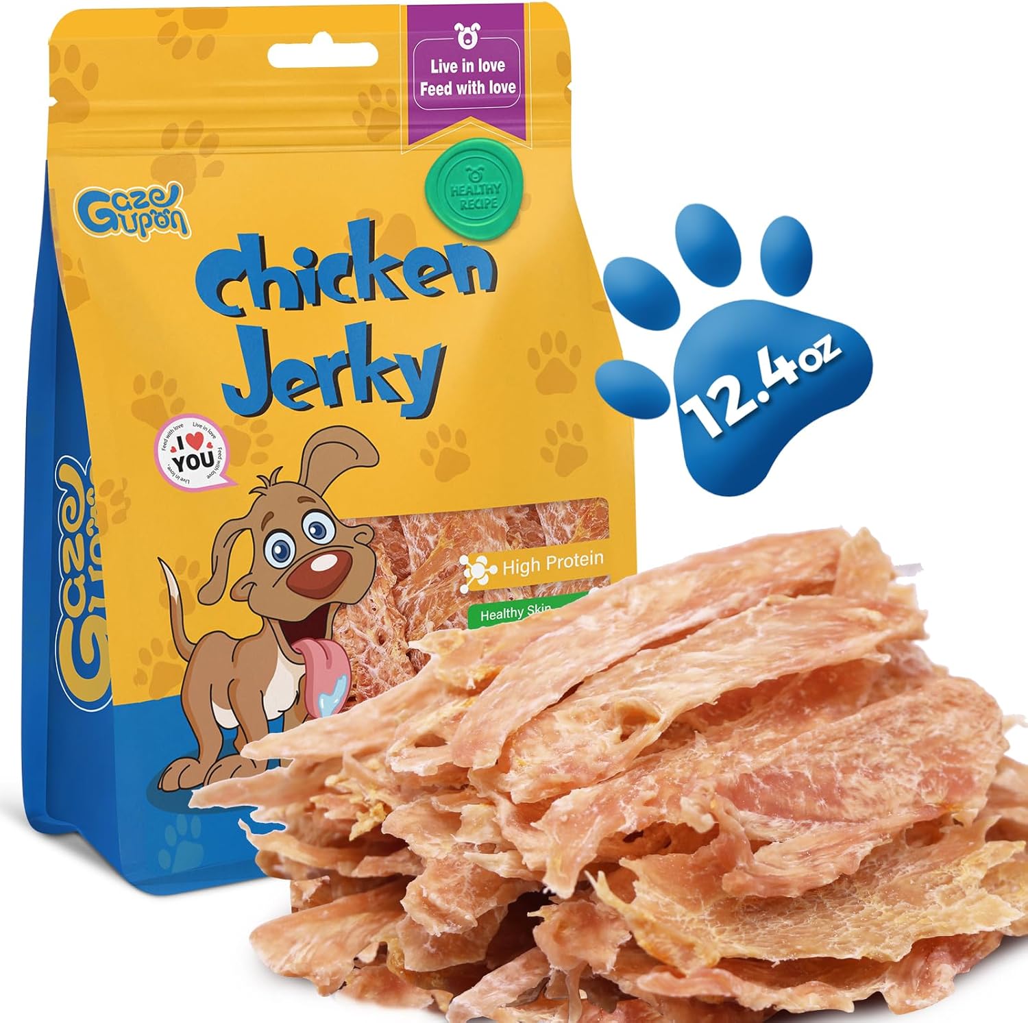 gazeupon-Chicken-Jerky-Dog-Treat,Training-Treats-for-Dogs-w/Glucosamine-Chondroitin,-High-Made-1059