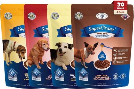 Clear-Conscience-PET®-Four-Pack-SuperGravy®-Natural-Dog-Food-Gravy-Topper,-Hydration-Broth-Mix,-252