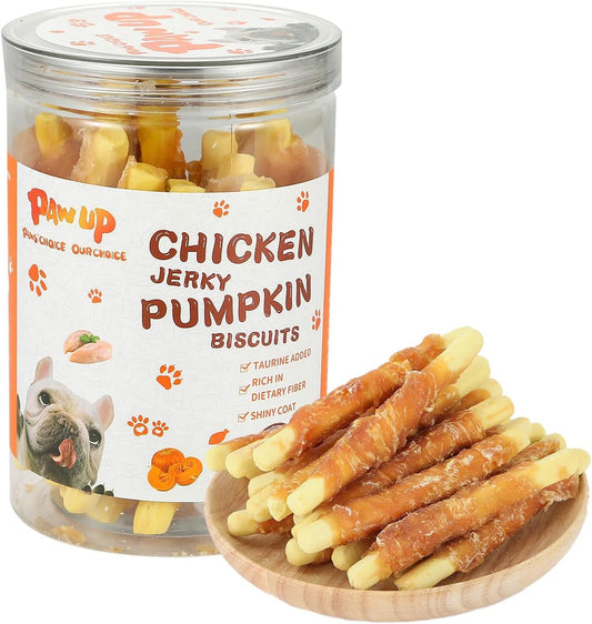 Dog-Treats-Chicken-Wrapped-Biscuits-Pumpkin-Sticks,-Rawhide-3431