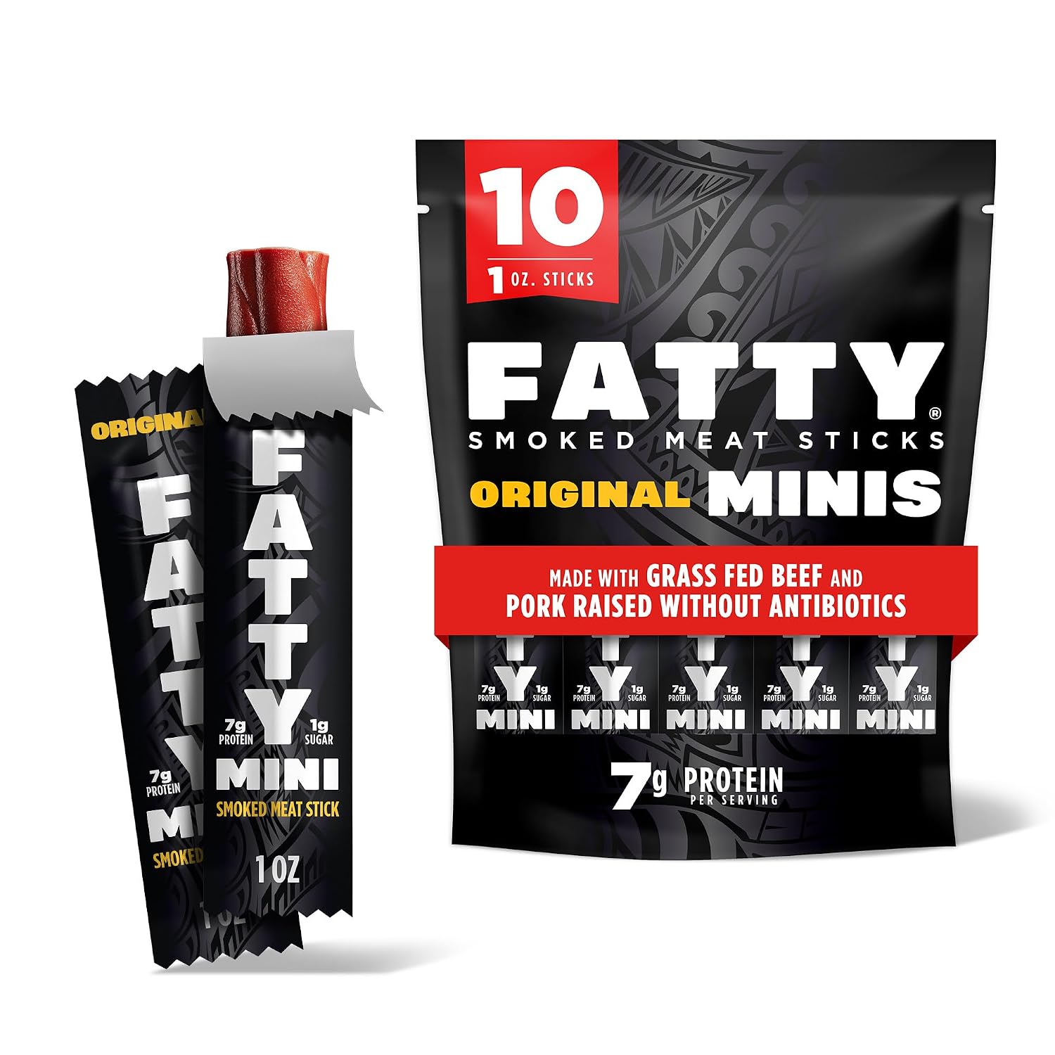 FATTY-Mini-Meat-Jerky-Sticks,-Original-Minis,-1-oz.-Snack-Size--(10-pk)----1513