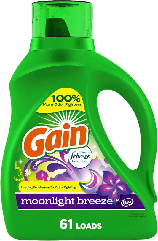 Gain-+-Aroma-Boost-Liquid-Laundry-Detergent,-Moonlight-Breeze-Scent,-3981