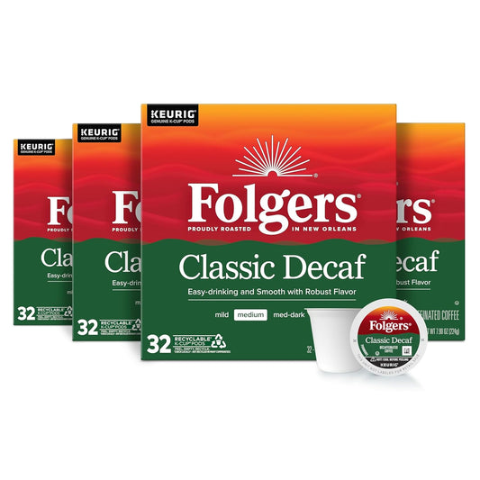 Folgers-Café-descafeinado-clásico,-cápsulas-Keurig-K-Cup,-128-unidades------2385