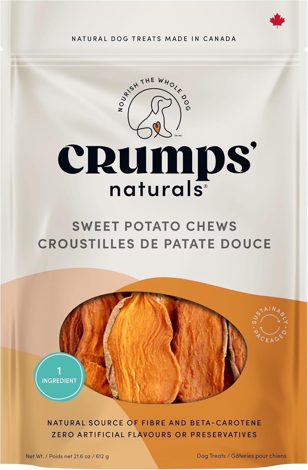 Crumps-Naturals-Sweet-Potato-Chews-612g/21.6oz-------2134