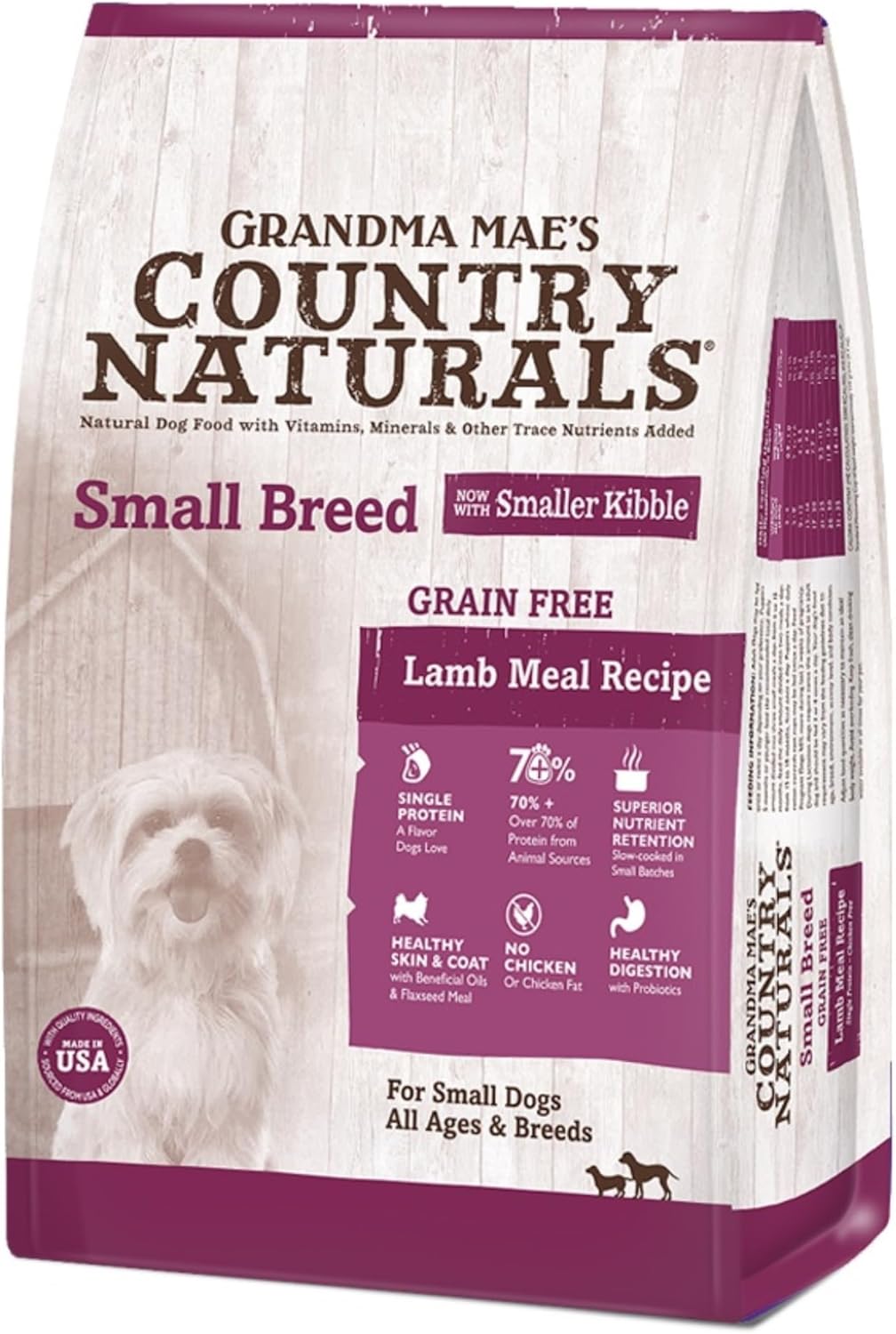 Grandma-Mae’s-Country-Naturals-Dry-Dog-Food,-Grain-Free-Small-Breed-Formula,-Lamb,-326