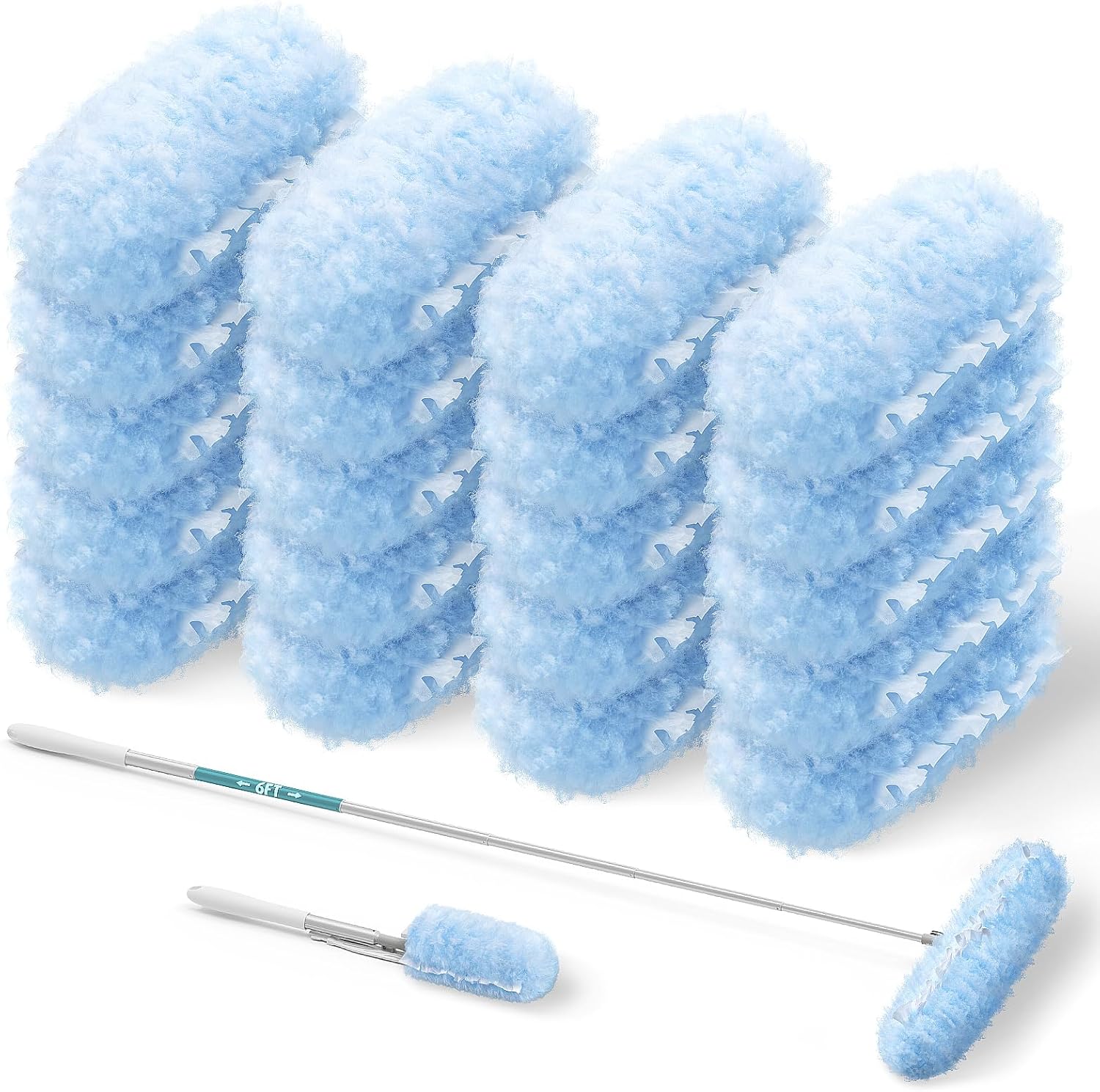 6-ft-Extendable-Duster-Handle-with-20-Refills,-Compatible-with-Swiffer,-Disposable-Microfiber-Dusting-Pads-971