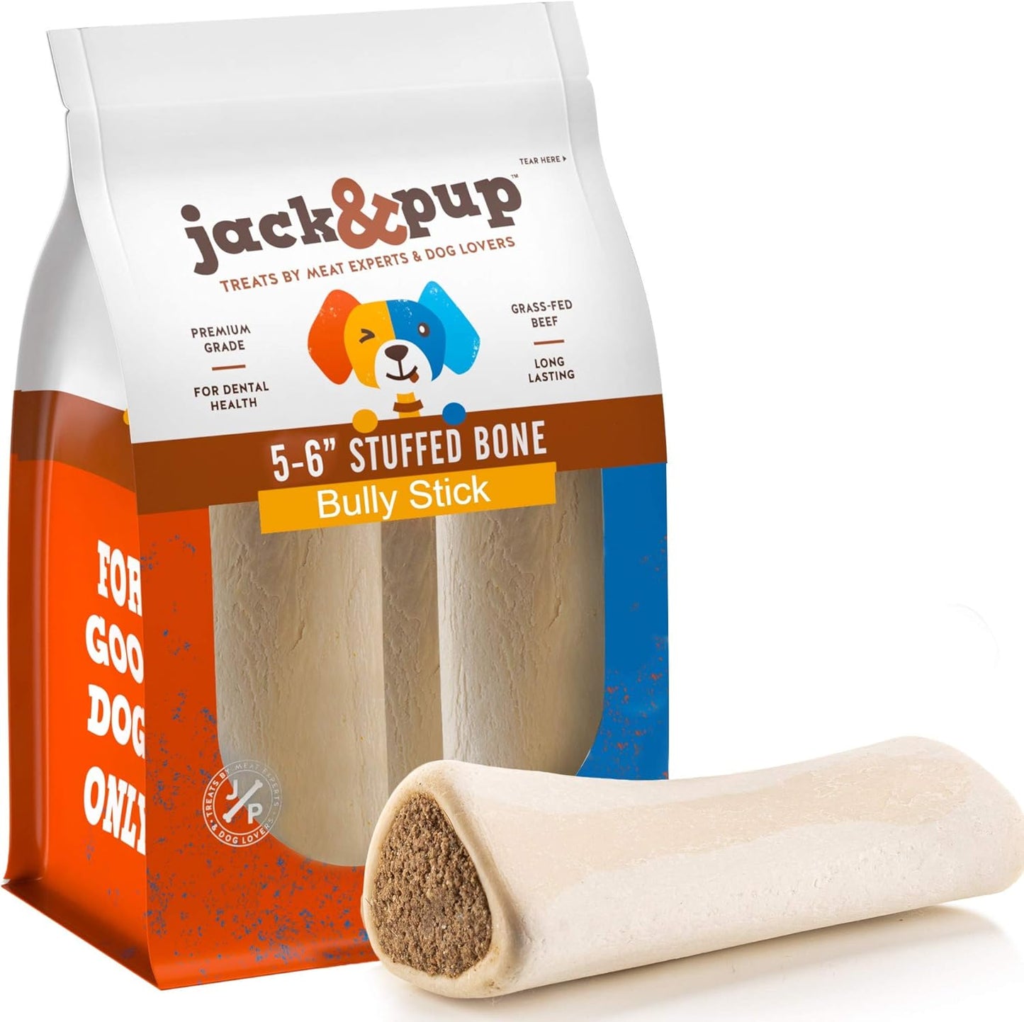 Jack&Pup-5-6"-Filled-Dog-Bones-for-Large-Dogs-(3-Pack),-Flavored-Dog-659