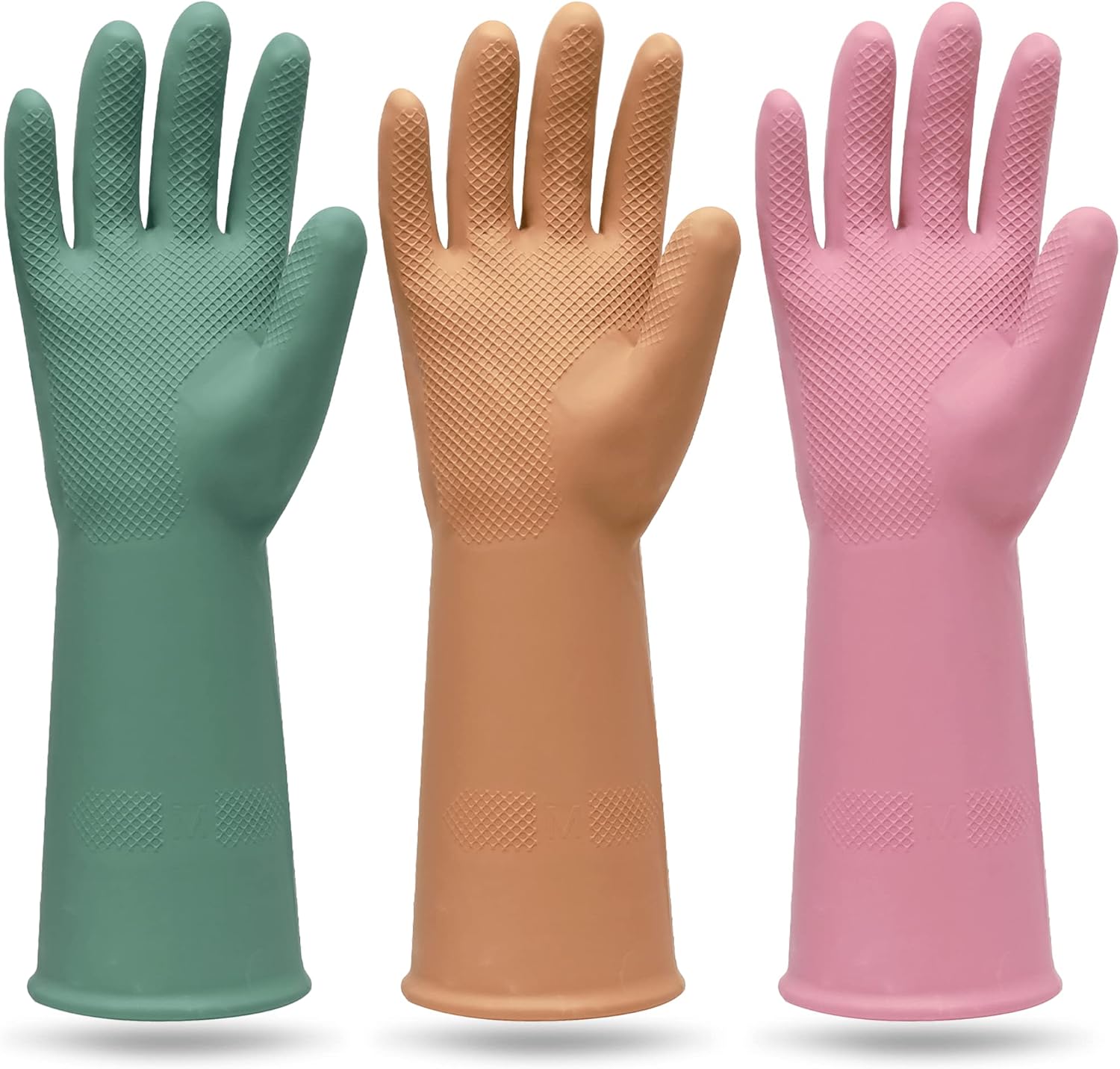 MAMISON-3-Pairs-Colorful-Reusable-Waterproof-Household-Dishwashing-Cleaning-Rubber-Gloves,-Non-Slip-Kitchen-Glove---358