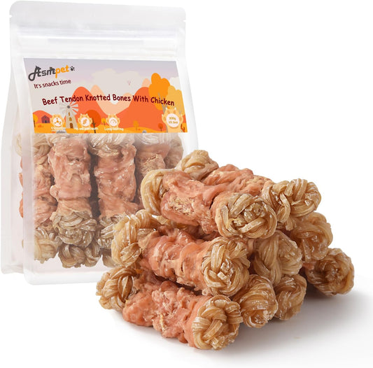 ASMPET-Beef-Tendon-Dog-Treats,-Chicken-Wrapped-Beef-Tendon-Knotted-Bones,-Lasting-886
