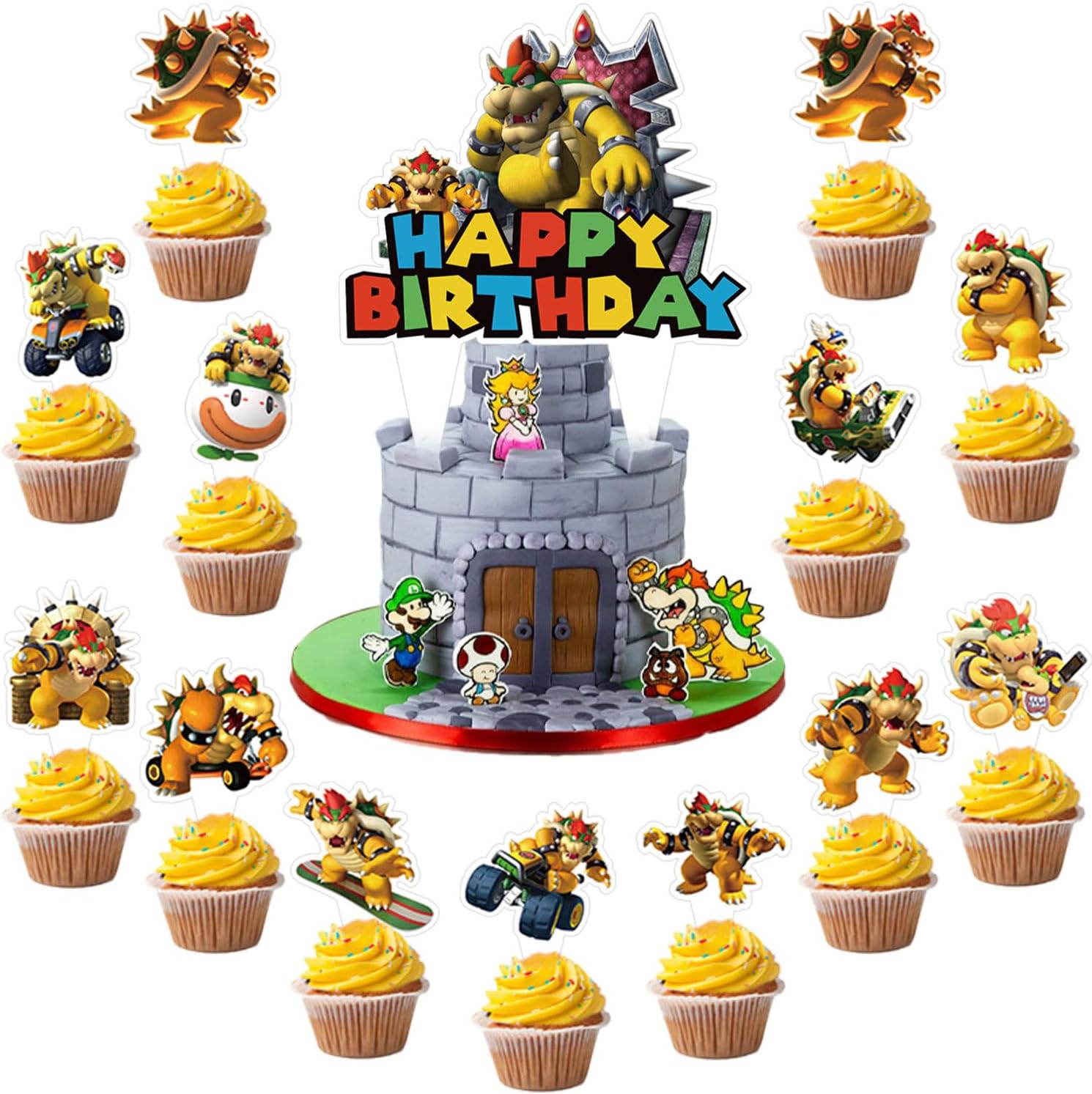 Aibegy-37pcs-Mario-Bowser-Birthday-Decorations,Mario-Bowser-666