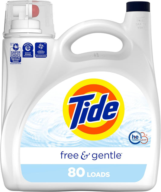 Tide-Free-&-Gentle-Liquid-Laundry-Detergent,-80-Loads,-105-fl-oz,-1334