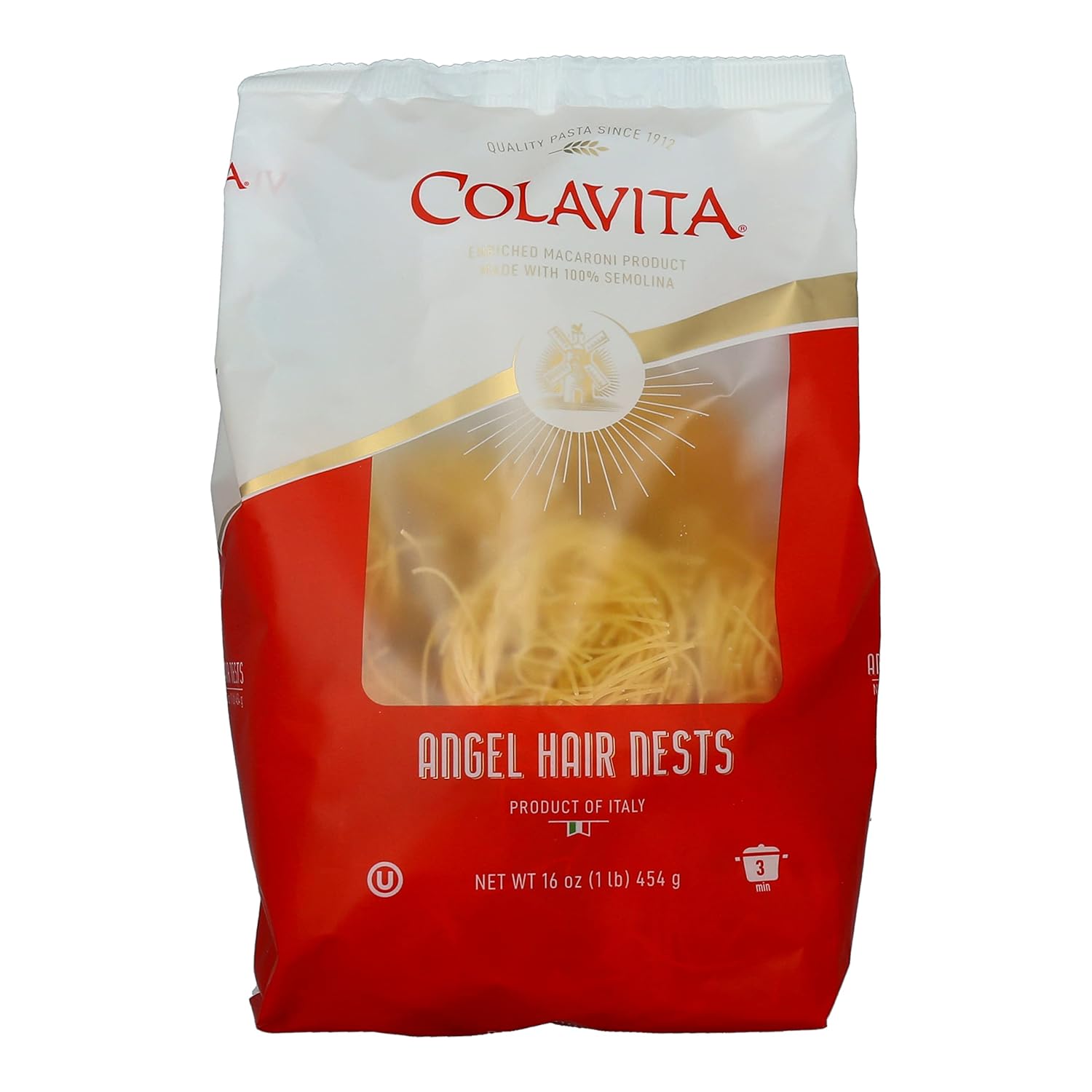 Colavita-Capellini-Nest(Angel-Hair-Pasta),-16-Oz,-Pack-of-1379