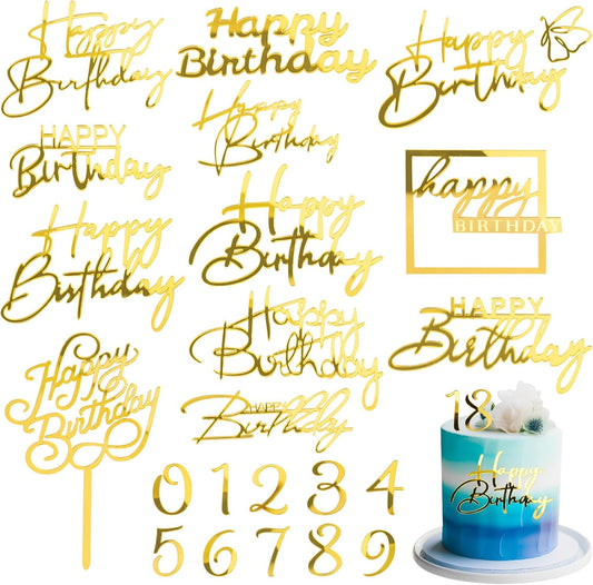 Jspupifip-22-PCS-Gold-Birthday-Cake-Topper-614
