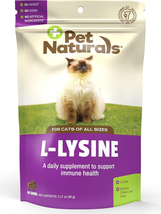 Pet-Naturals-Lysine-for-Cats,-Chicken-Flavor,-60-Chews---Immune-and-Respiratory-1464