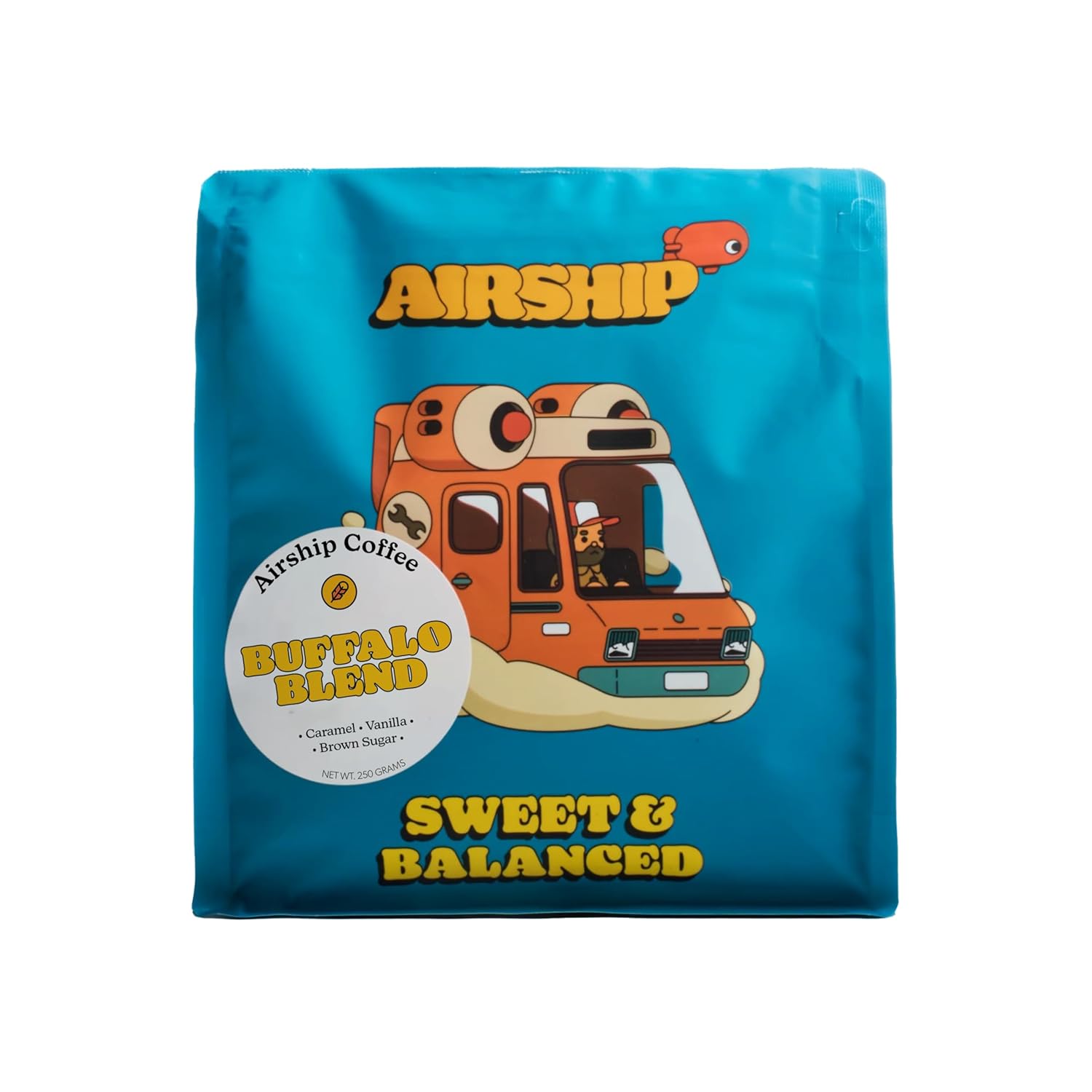 Airship-Coffee-Buffalo-Blend-Medium-Roast,-250g---Flavor-Notes-of-Vanilla,-Brown-889
