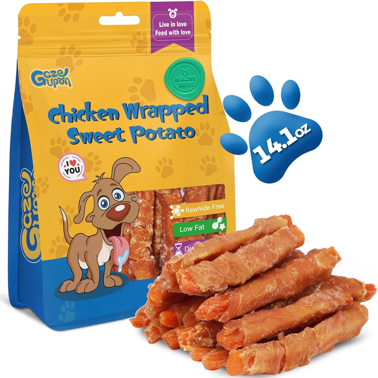 Dog-Treats,-Chicken-Wrapped-Sweet-Potato,-Healthy-Training-2838