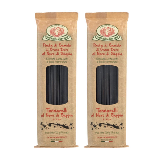 Rustichella-d'Abruzzo-Tonnarelli-with-Squid-Ink,-Long-Italian-Pasta-Cuttlefish,-799