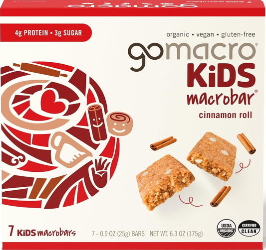 Gomacro,-Bar-Kids-Cinnamon-Roll-Organic,-6.3-Ounce,-7-Count-------1892