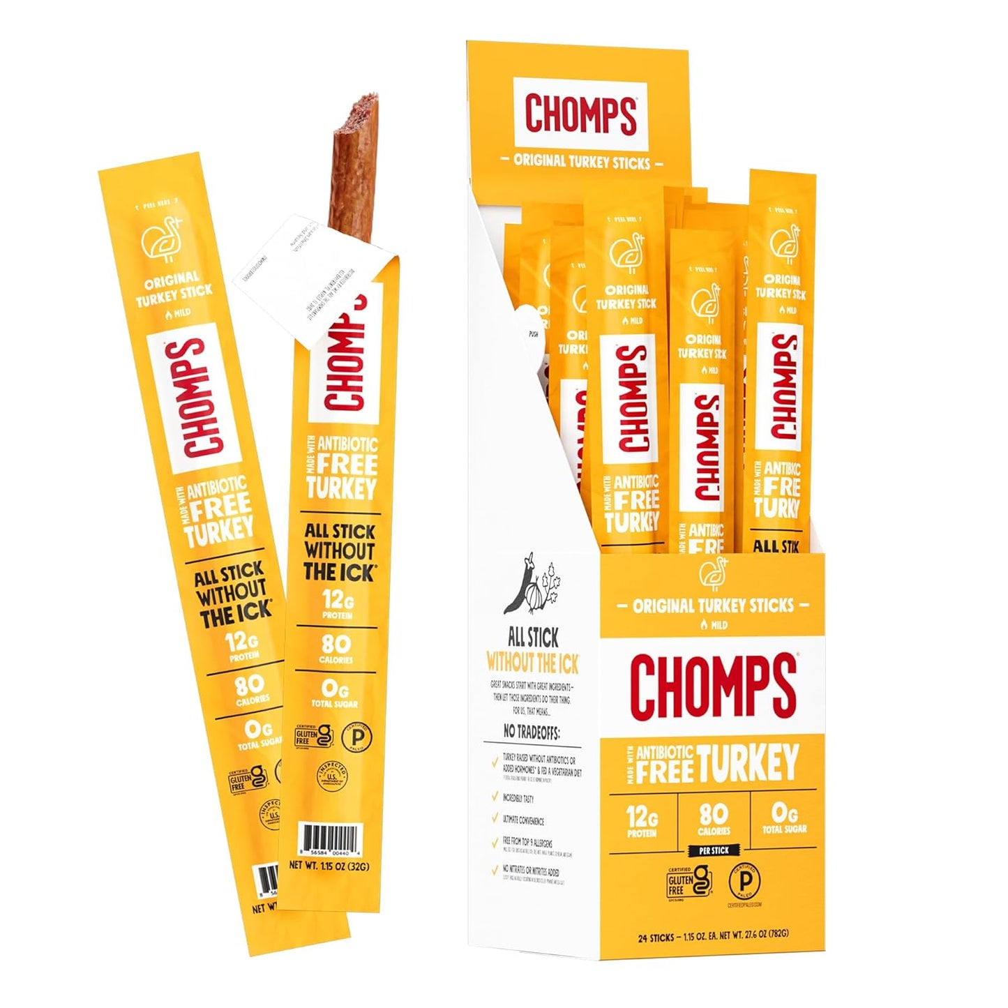 Chomps-Original-Turkey,-Antibiotic-Free,-24ct,-Protein-Snack-Stick-|-Keto,--Paleo,-Gluten-Free-Stick,-1499