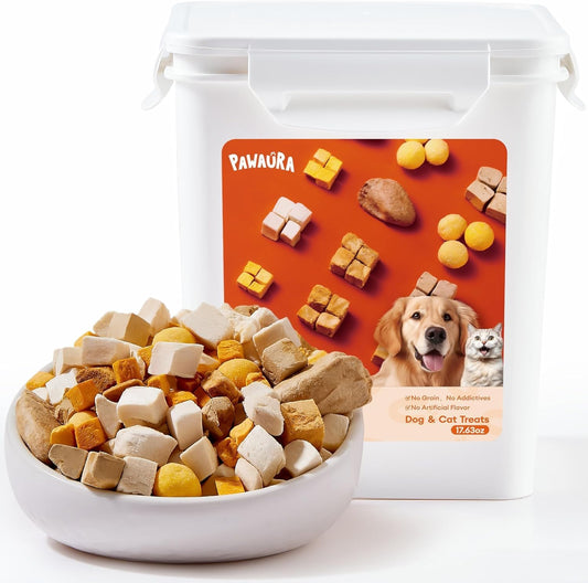 Freeze-Dried-Treats-for-Cats-&-Dogs,-Sealed-Box,-17.63-oz,-Protein-Packed-1583