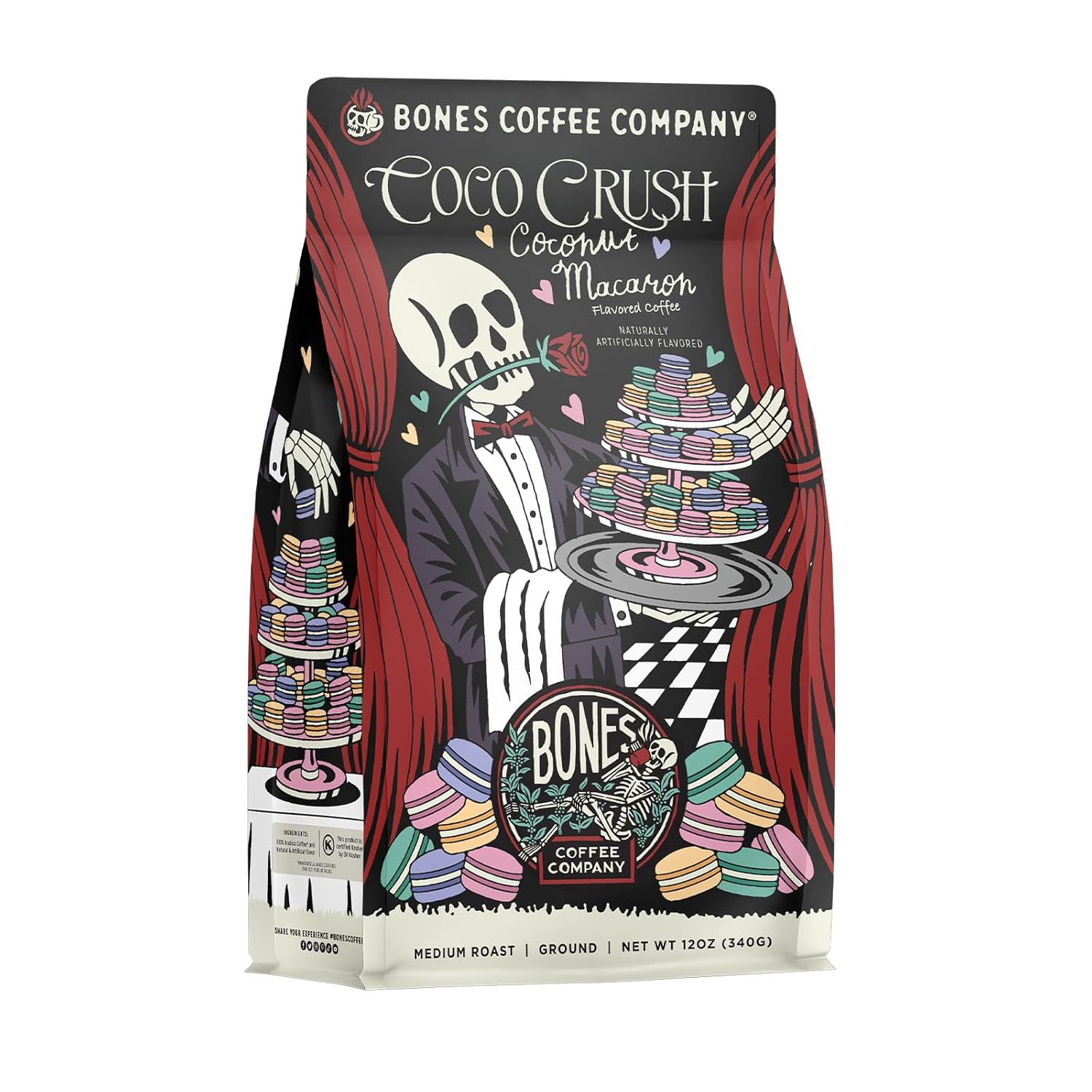 Bones-Coffee-Company-Coco-Crush,-Coconut-Macaron-Flavored-Coffee,-Medium-Roast-Low-Acid-1721