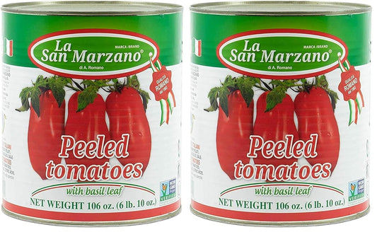 La-San-Marzano---Peeled-Plum-Tomato-Puree-with-Basil,-106-oz-(Pack-11