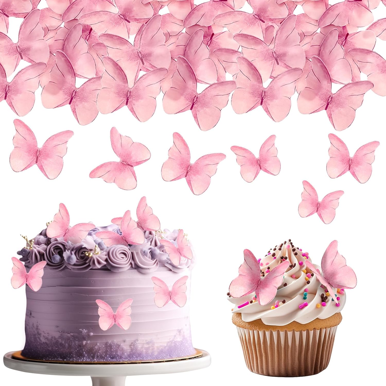 TIESOME-48-Pcs-Edible-Butterflies-for-Cake-4341