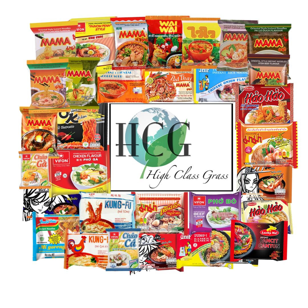 Paquete-variado-de-fideos-instantáneos-asiáticos-internacionales,-caja-de-muestras--de-455