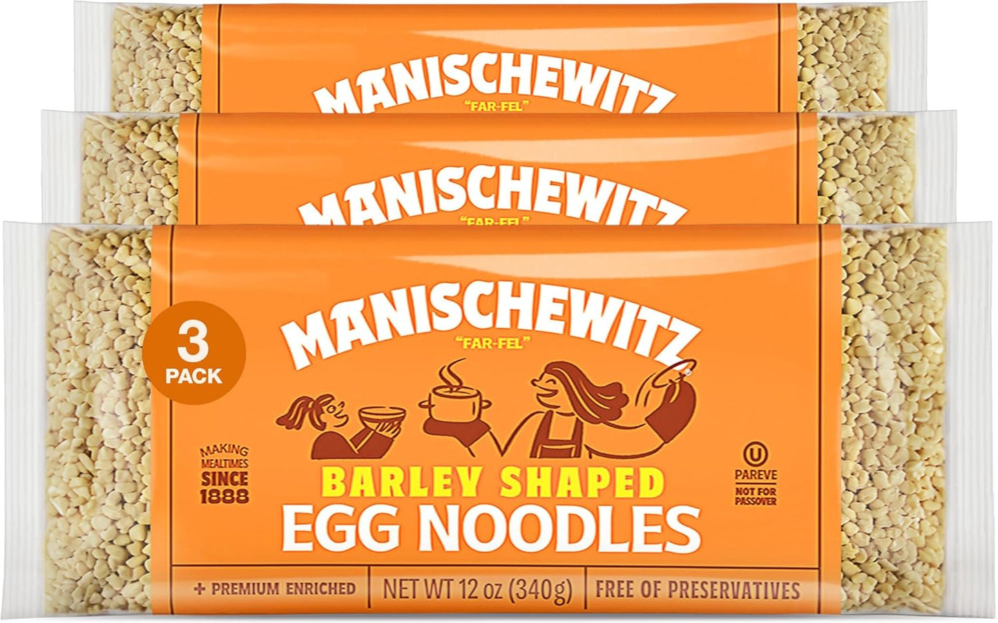 Manischewitz-Barley-Shaped-Enriched-Egg-Noodles,-12-OZ-(Pack-3)-844