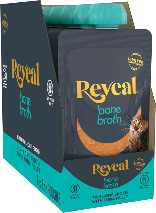 Reveal-Tuna-Fillet-Bone-Broth-Cat-Food-Topper-6-Pack,-Lickable,-High-Protein,-Limited-1386