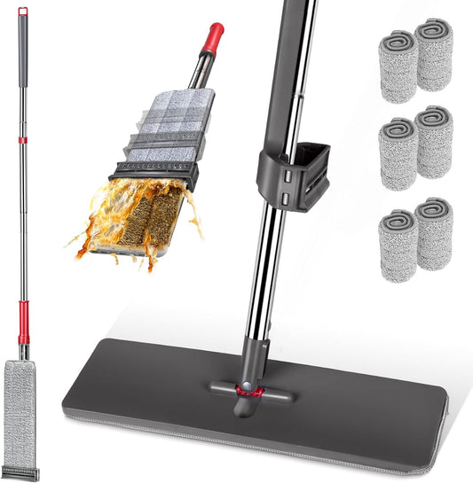 Microfiber-Mop-for-Floor-Cleaning,Self-Wringing-Flat-Cleaning-Mop-with-1850