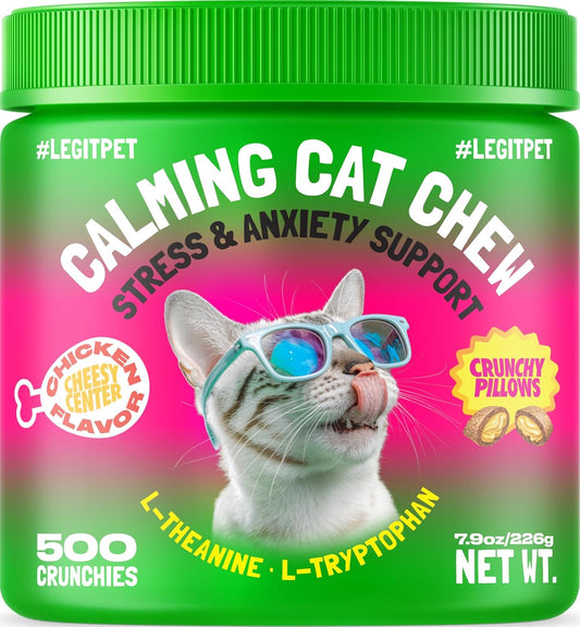LEGITPET-Calming-Cat-Treats-for-Anxiety-&-Stress-–-Daily-Crunchy-Chews-for-917